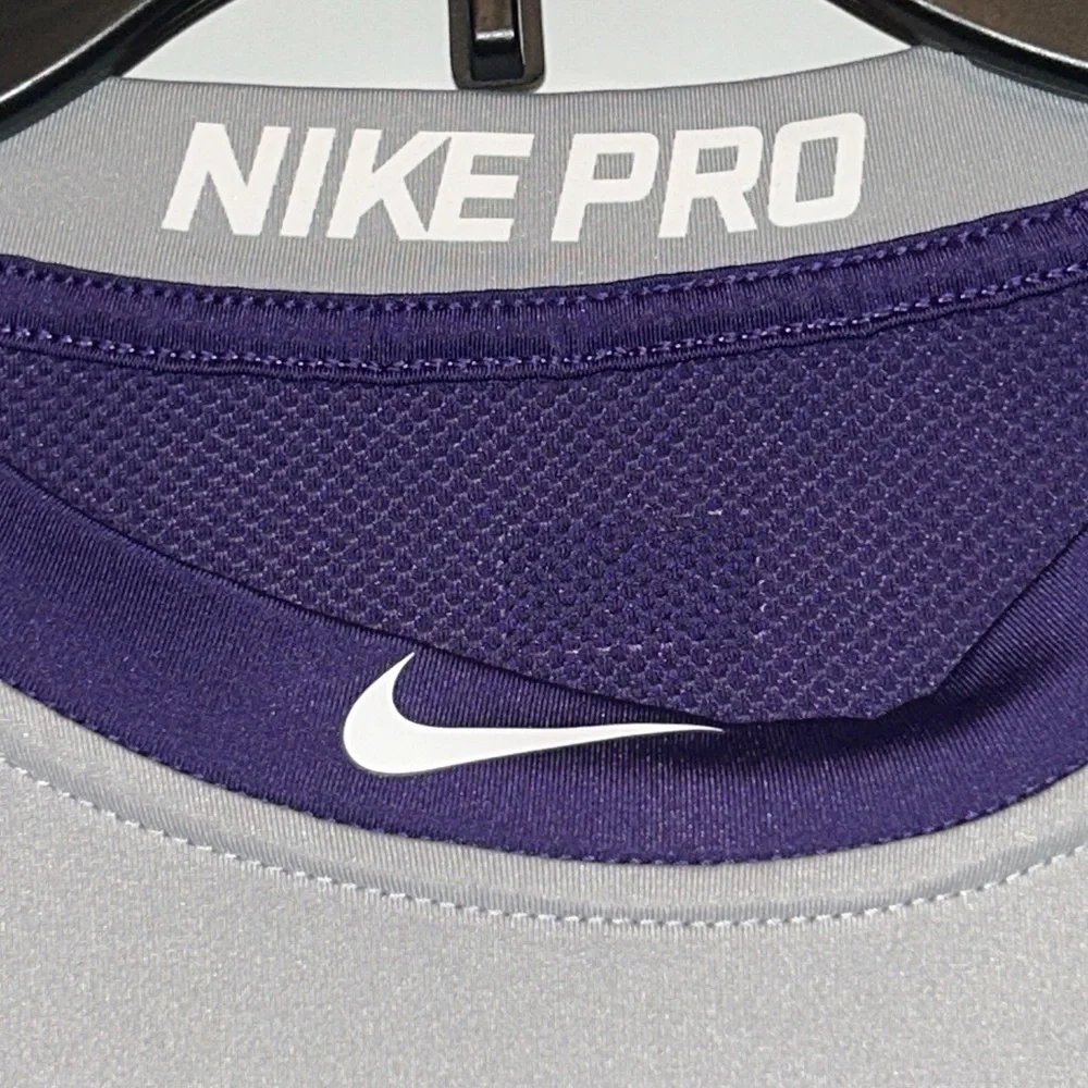 Nike MLB Dri Fit Pro Tee Shirt Men’s S Purple Gray Baseball Compression Athletic